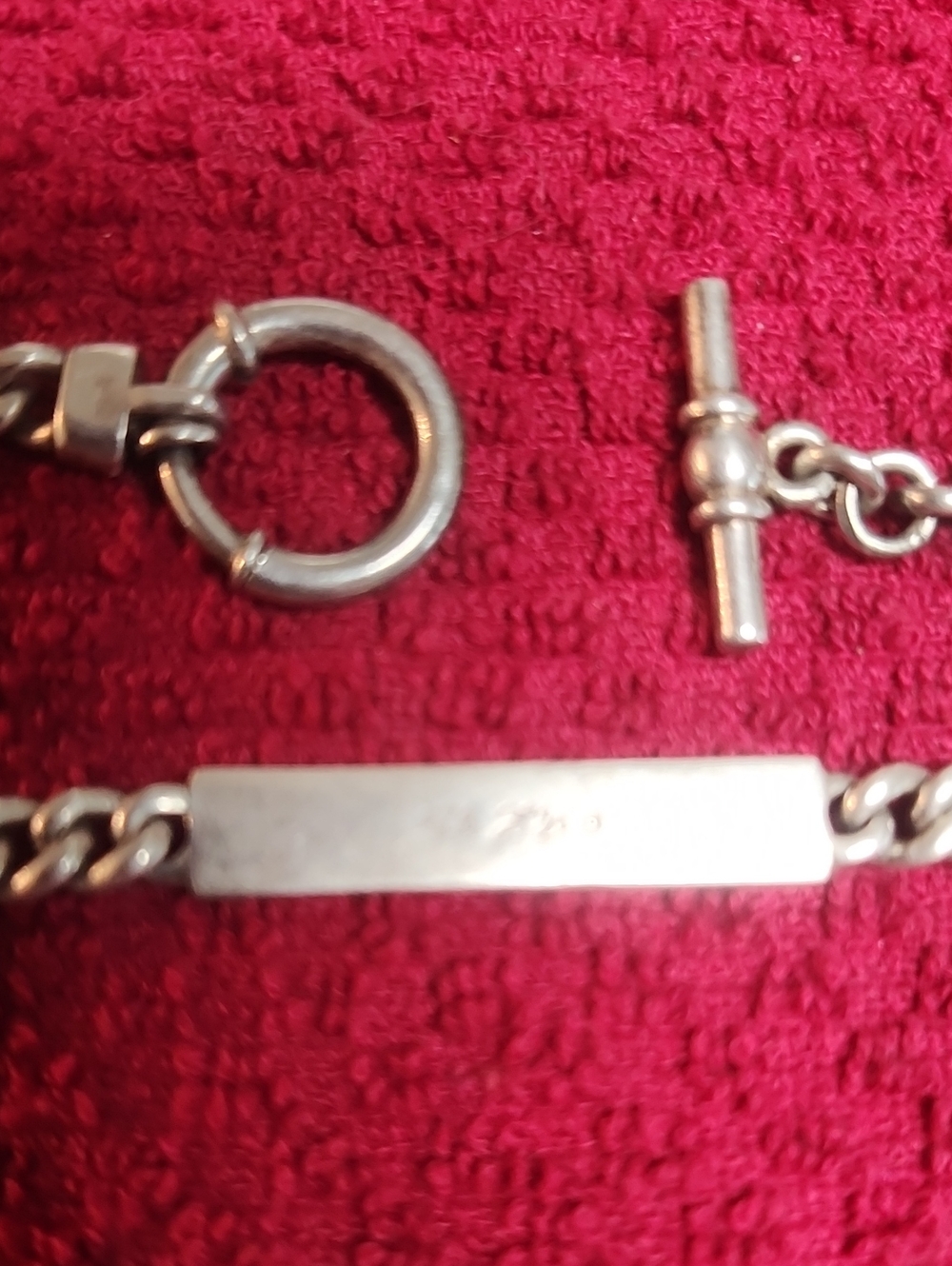 Ralph Lauren Sterling Silver Cuban Link ID Necklace - Silver - Picture 2 of 6